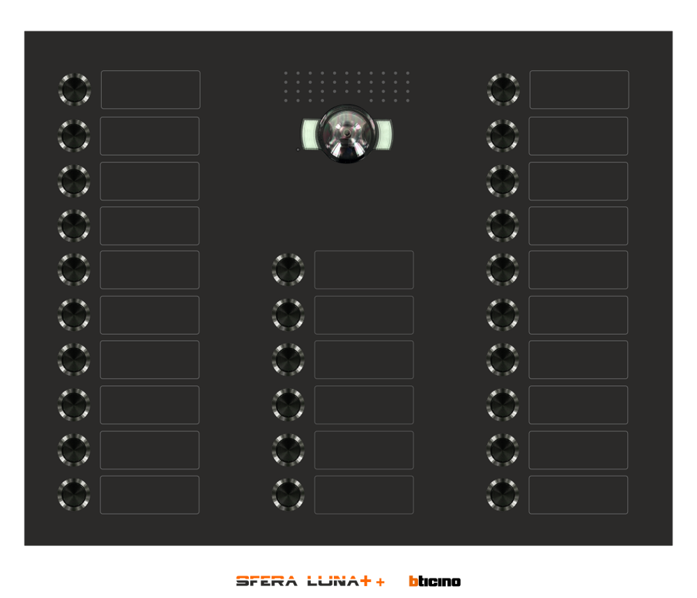 SFERA LUNA+ 17 → 26 Ruftasten für video-sprechanlagen Bticino