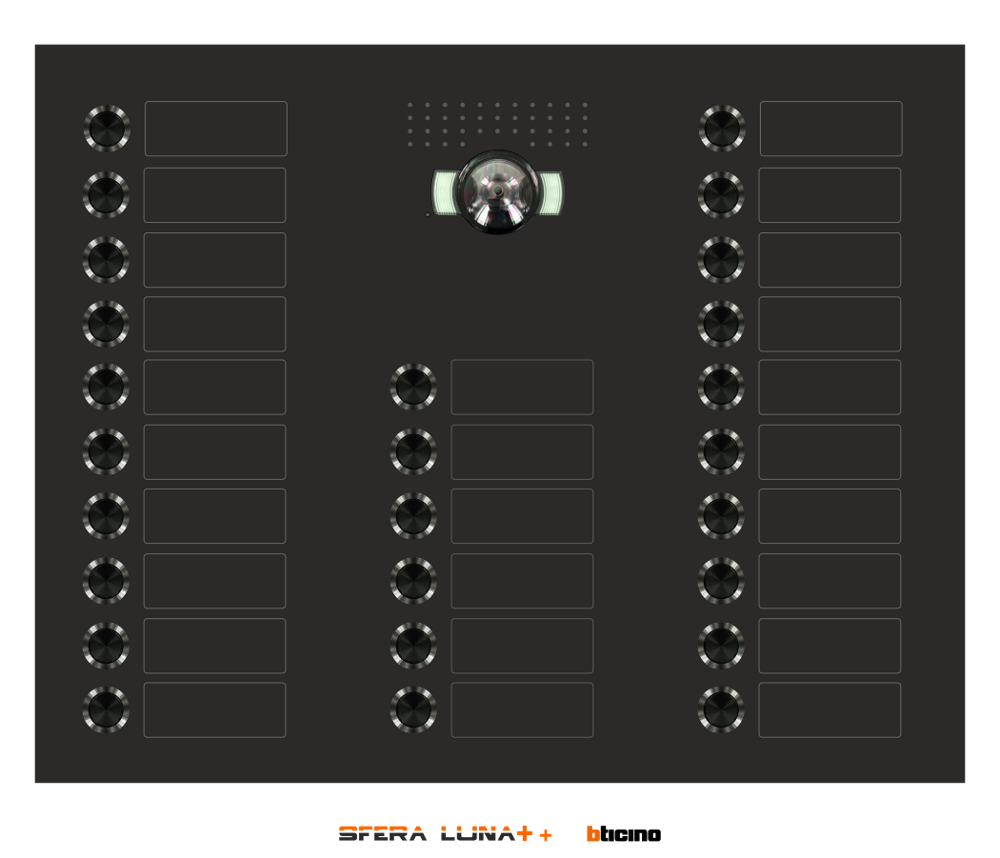 SFERA LUNA+ 17-> 26 Call Buttons ┃ Audio/Video door entry system Bticino