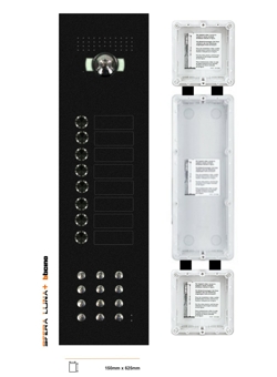 SFERA LUNA+8 Pulsantiera Videocitofonica di Bticino con Tastiera numerica (350030)