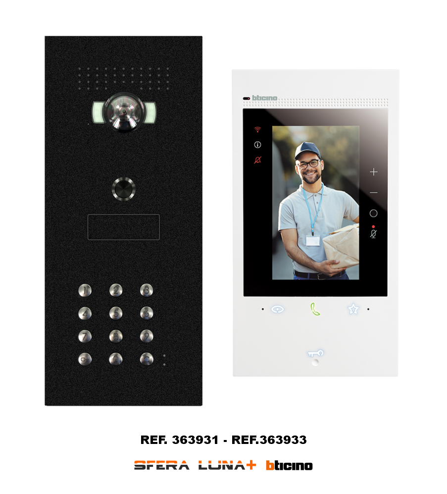 SFERA LUNA+ Kit 363931N – Videocitofono di fascia alta con unità interna Classe 300EOS SFERA LUNA+ Kit 363931N – Videocitofono di fascia alta con unità interna Classe 300EOS