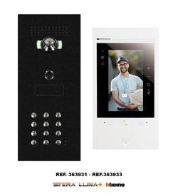 SFERA LUNA Kit 363931N – Vidéophonie haut de gamme avec poste intérieur Classe 300EOS