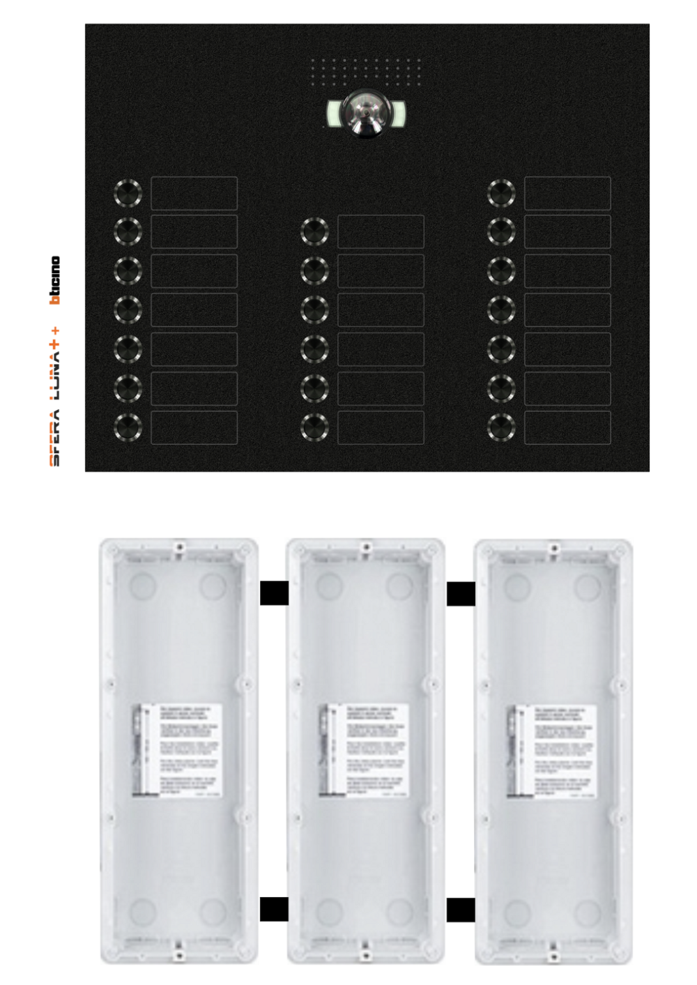 SFERA LUNA+ 17 → 26 Ruftasten für video-sprechanlagen Bticino