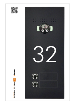 SFERA LUNA+ 2 LED Numéro De Maison Vidéo-parlophonie BTICINO Module haut de gamme (350030)