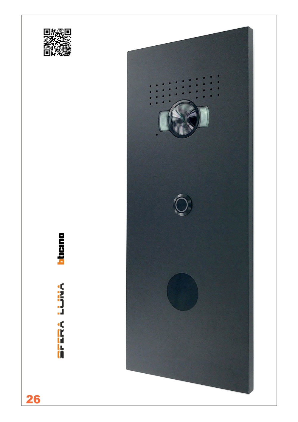 SFERA LUNA+ Frontale per pulsantiera videocitofonica di Bticino con lettore di badge RFID