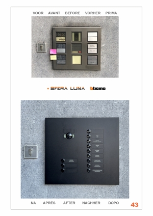 SFERA LUNA+ 10 → 16 Call Buttons for Audio/Video door entry system Bticino (3500030+3500030)