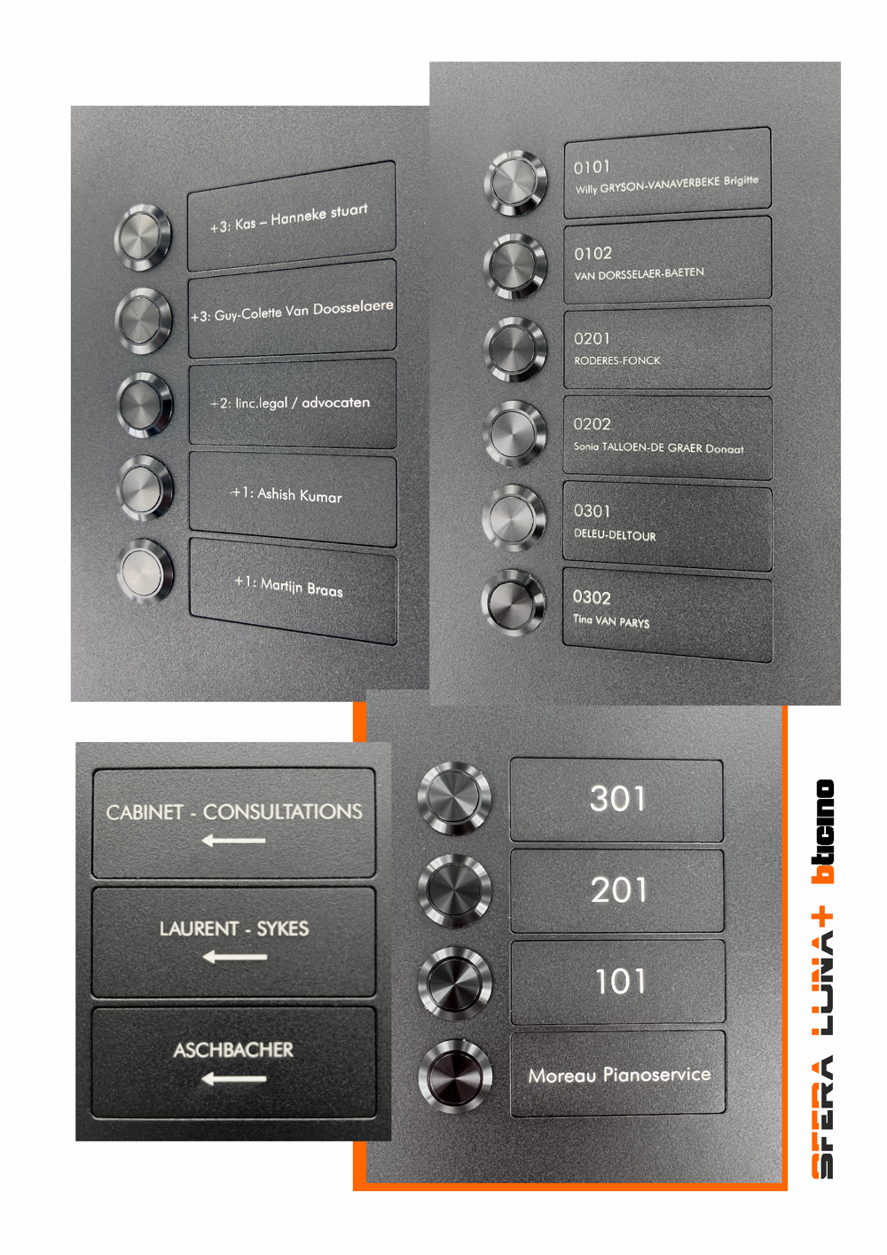 Naamplaatje / naamschild met Lasergravure – Sfera Luna