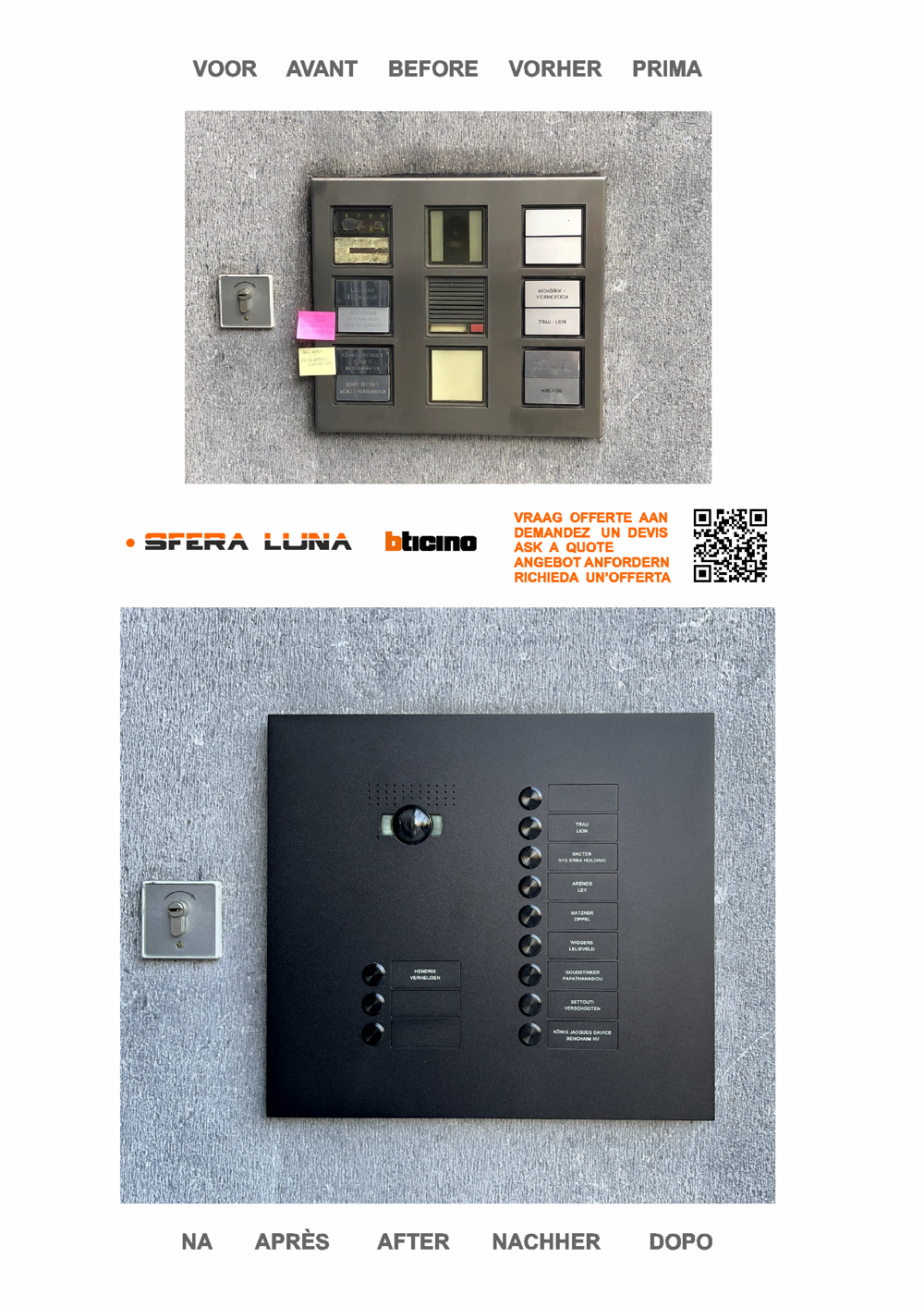 Naamplaatje / naamschild met Lasergravure – Sfera Luna