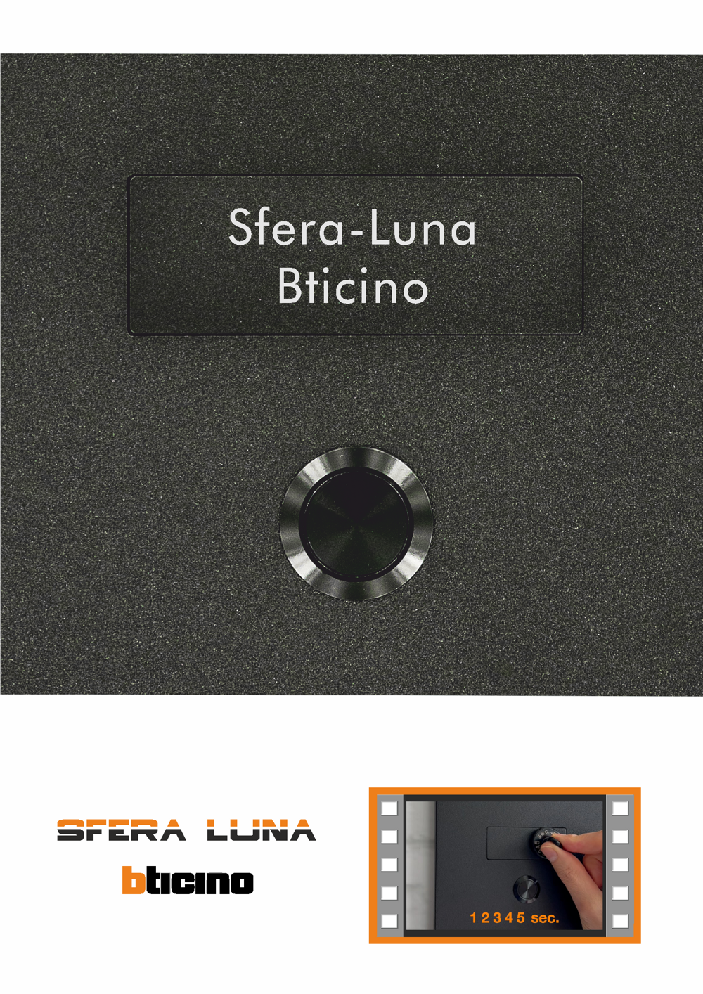 NAME TAG/ PLATE NAME laser engraved SFERA LUNA Bticino