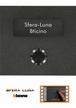 NAMENSSCHILD mit Lasergravur SFERA LUNA Bticino