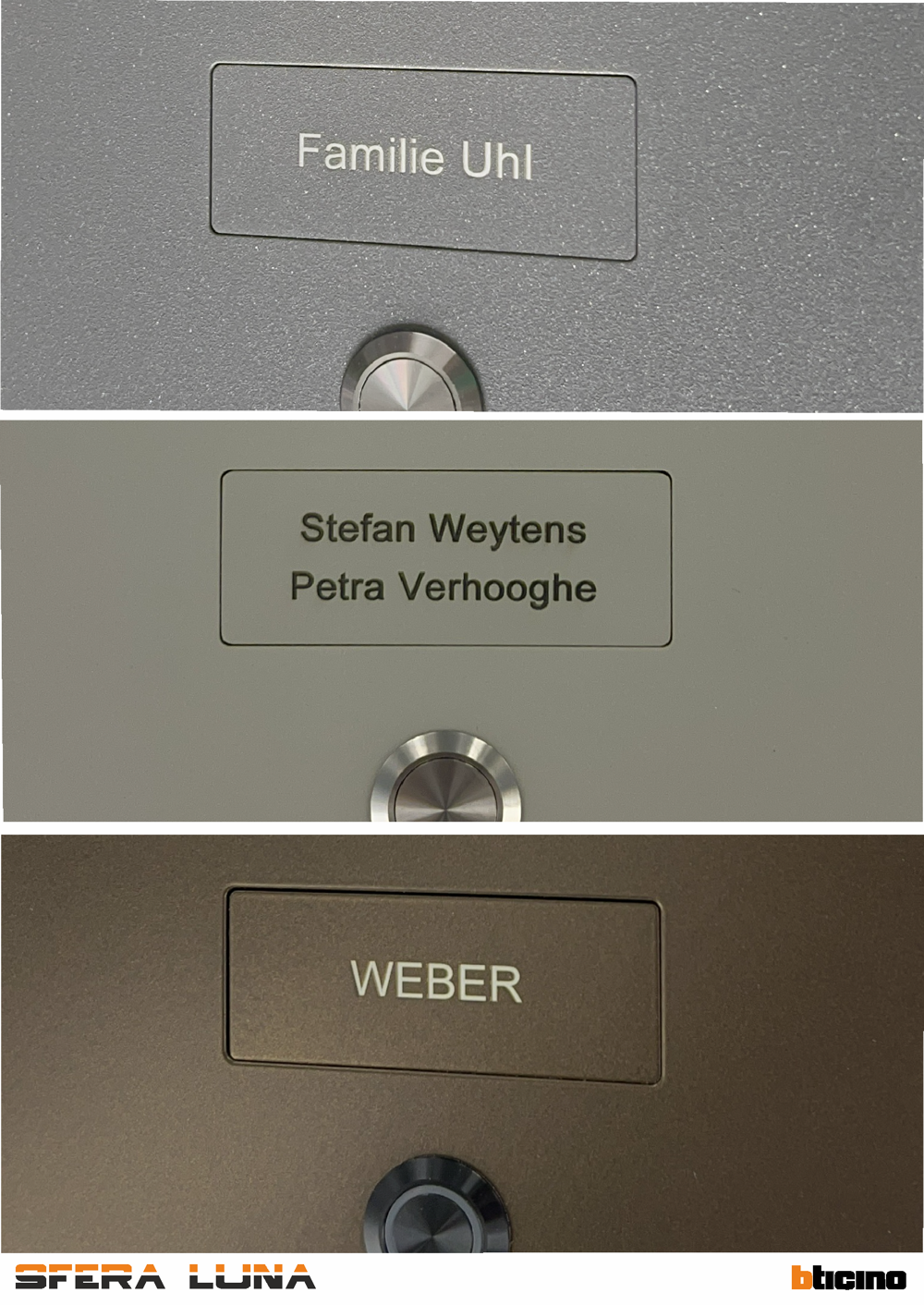 Sfera Luna Laser Engraved Nameplate/tag - Name/Text/Number