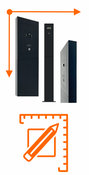 Colonne vidéo-phonie Sfera Luna l'interphone vidéo sur mesure avec composants encastrés BTicino