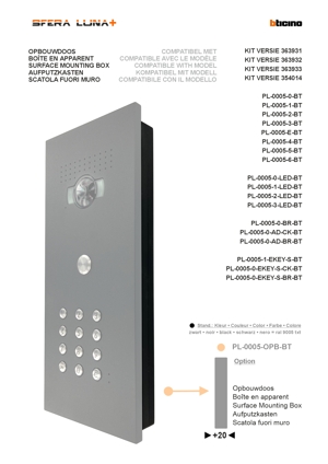AUFPUTZDOSE | SFERA LUNA | 3 MODULE | BTICINO