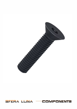 M4 x 25mm Security Socket Countersunk Screws - Black Stainless Steel (A2)