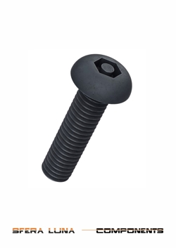 M4 x 16mm Security Socket Button Head Screws - Black Stainless Steel (A2)