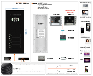 SFERA LUNA+4 Call Buttons Videophone High-End Entry Panel Bticino