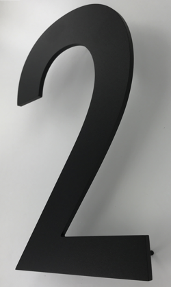 Huisnummer 2D 10cm  Ambachtelijk Gefreesd
