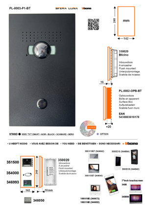 Video Parlofonie High-End Sfera Luna PURE Bticino