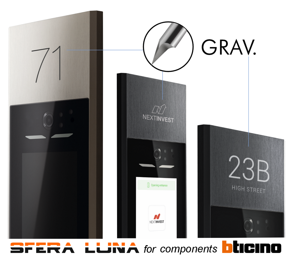 Gravur Hausnummer + Name – Abdeckplatte Linea 5000