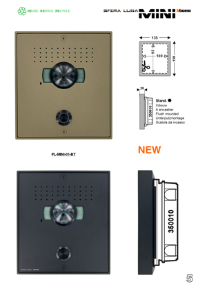 Video Parlofonie High-End Bticino SFERA LUNA MINI 01 frontpaneel