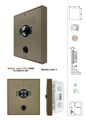 Video Parlofonie High-End Bticino SFERA LUNA MINI 01 frontpaneel