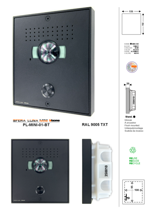 BTICINO SFERA LUNA MINI 01 HIGH-END-VIDEO-SPRECHANLAGEN 