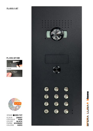 Video Parlofonie High-End Bticino SFERA LUNA+1 code keyboard