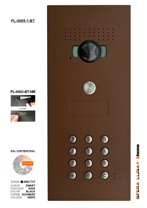 vidéo-parlophonie BTICINO SFERA LUNA+1 clavier à code haut de gamme