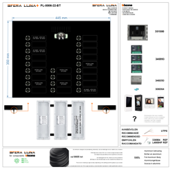 Platine de rue SFERA LUNA+ pour 22  boutons de sonnette pour vidéo-parlophonie Bticino