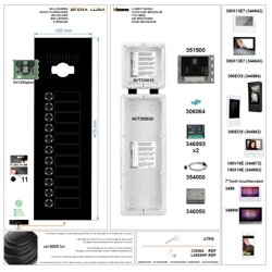  SFERA LUNA+11 RUFTASTEN VIDEO-SPRECHANLAGEN HIGH-END BTICINO (350030+350010)