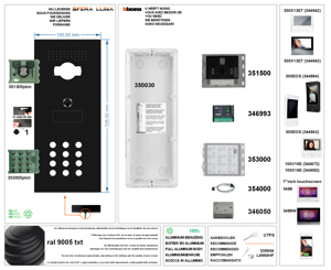 SFERA LUNA+1 Frontale per pulsantiera videocitofonica di Bticino con tastiera numerica