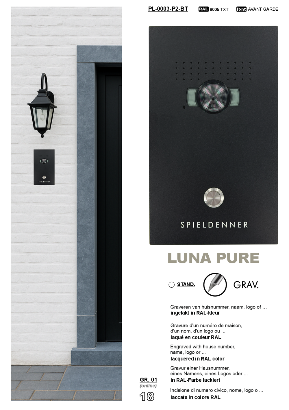 VIDEO-SPRECHANLAGEN HIGH-END BTICINO SFERA LUNA PURE NAME