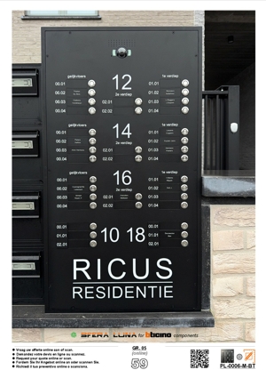 Custom order form ┃ Sfera Luna panels for BTicino video door entry